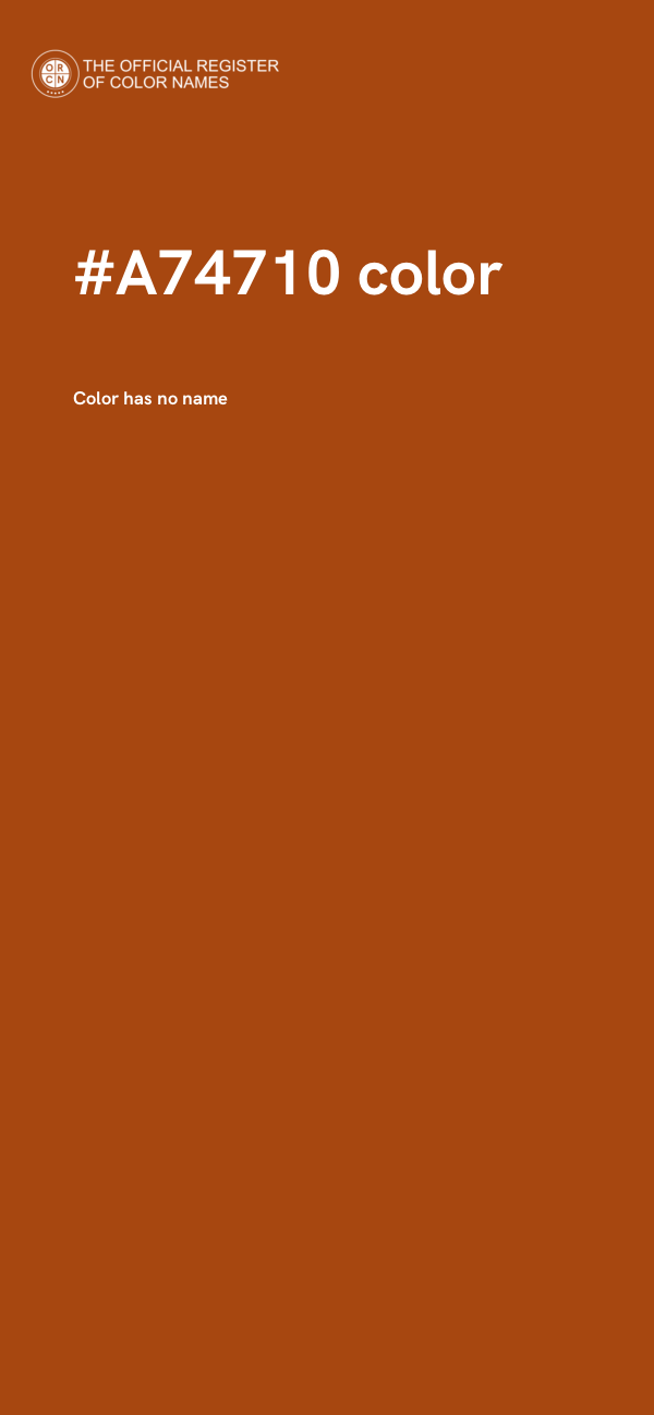 #A74710 color image