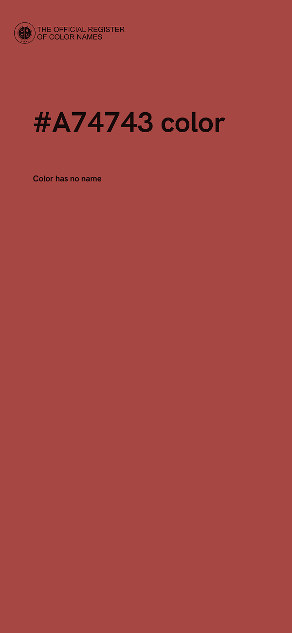 #A74743 color image