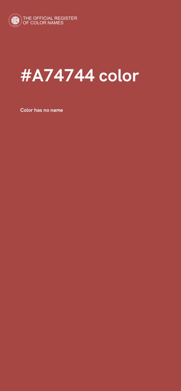 #A74744 color image