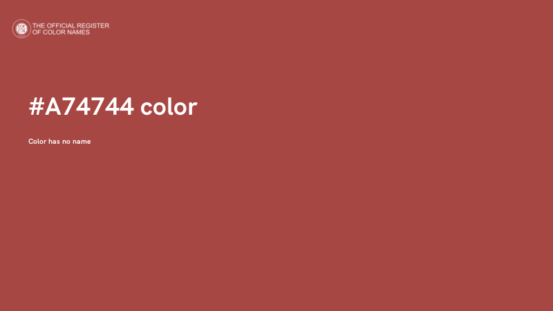 #A74744 color image