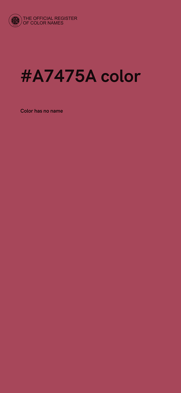 #A7475A color image
