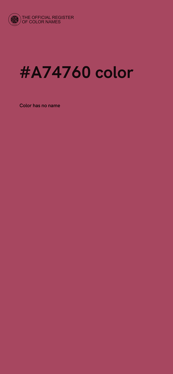 #A74760 color image
