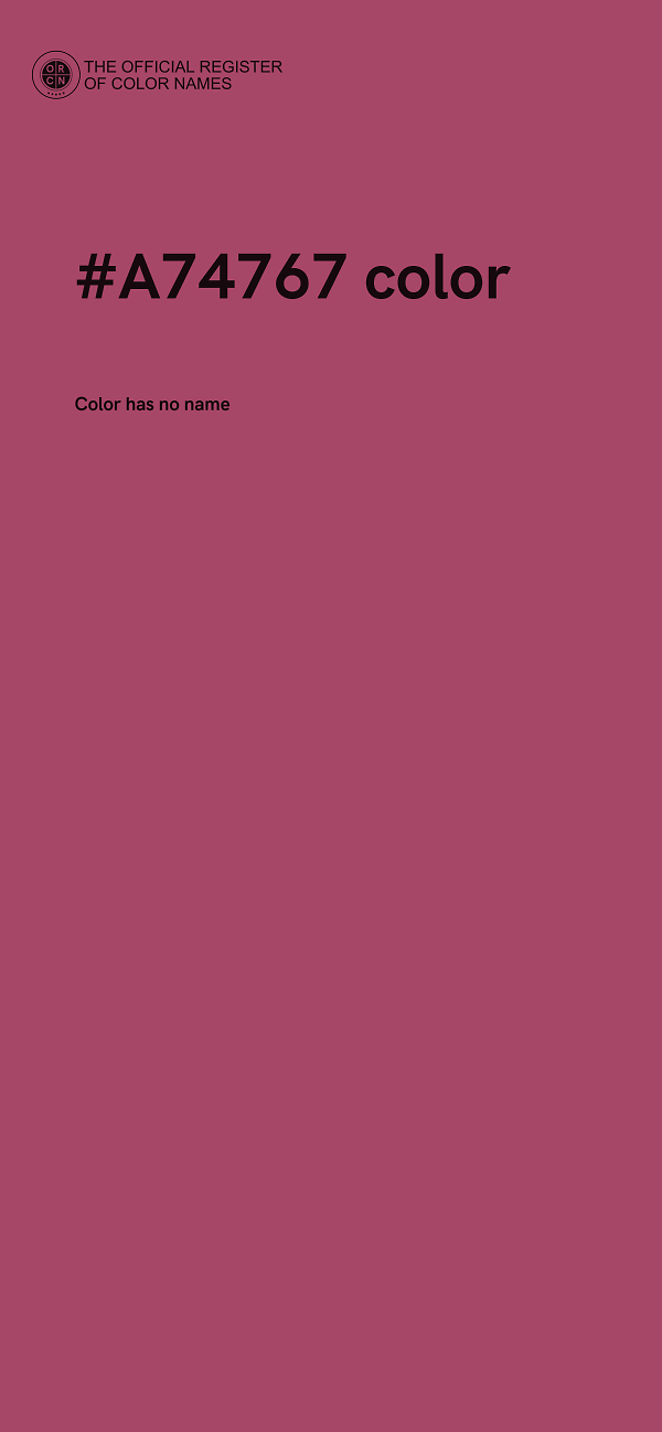 #A74767 color image