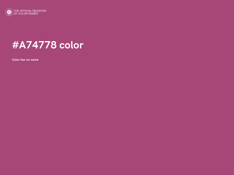 #A74778 color image