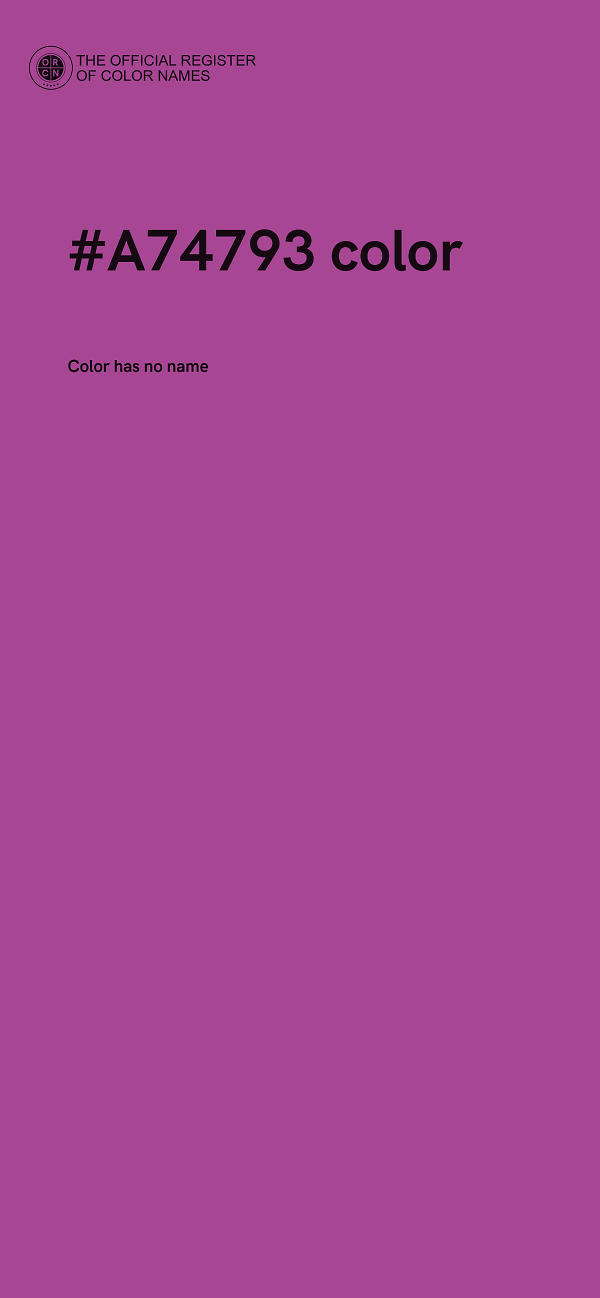#A74793 color image
