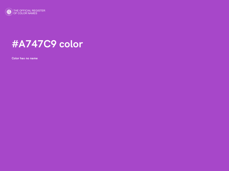 #A747C9 color image