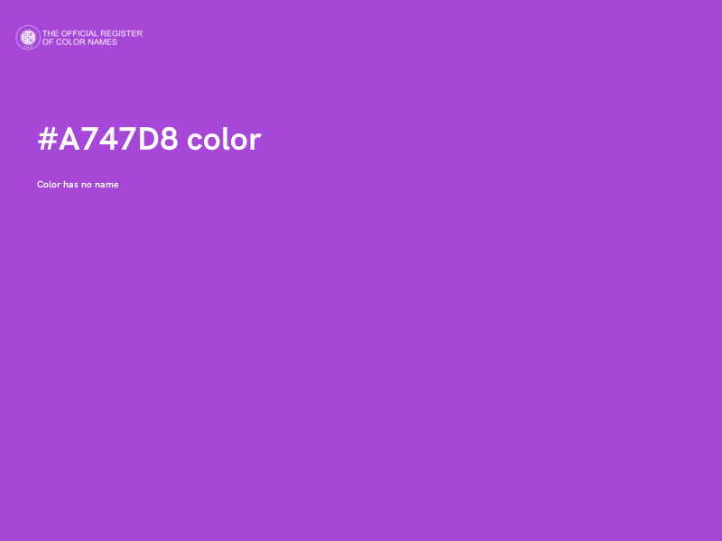 #A747D8 color image