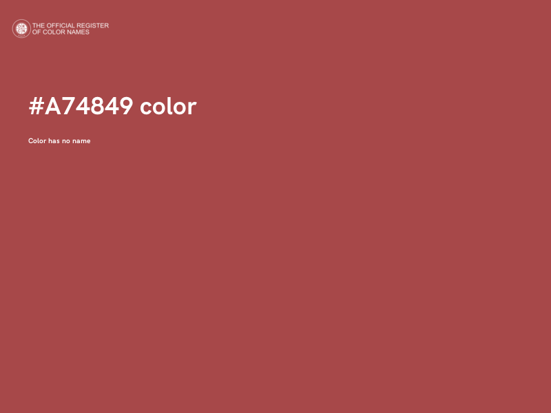#A74849 color image