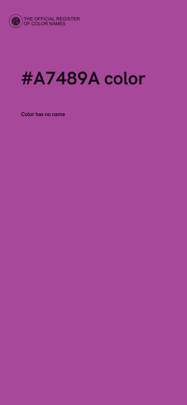 #A7489A color image