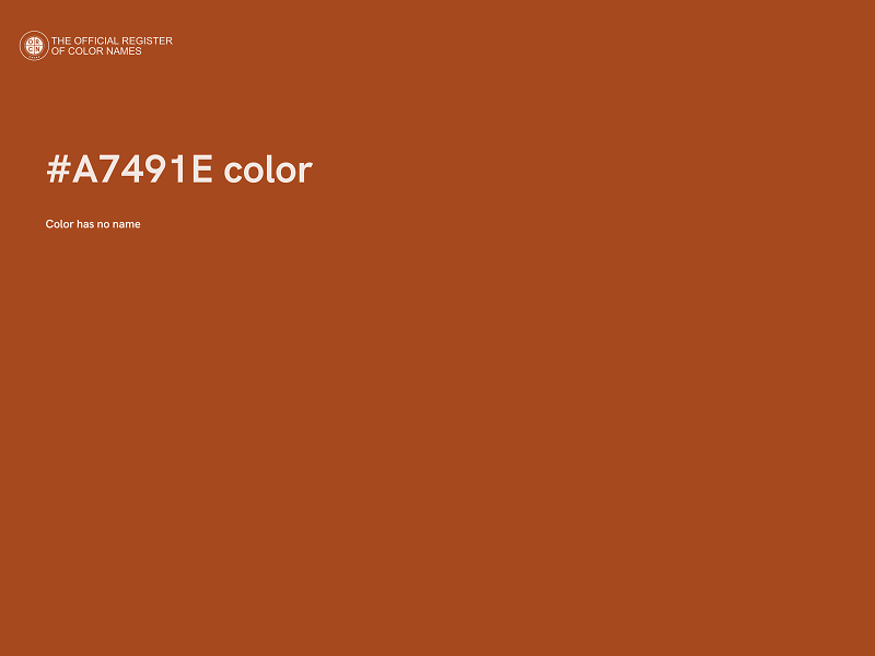 #A7491E color image