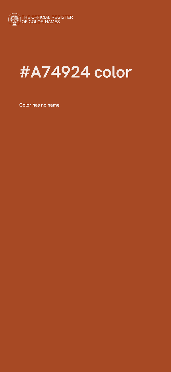 #A74924 color image