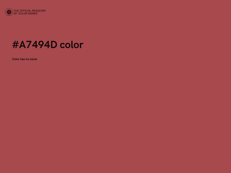 #A7494D color image