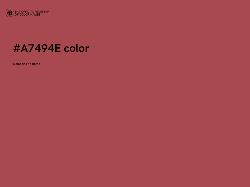 #A7494E color image