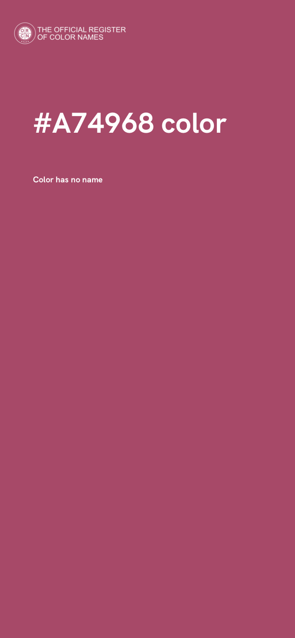 #A74968 color image