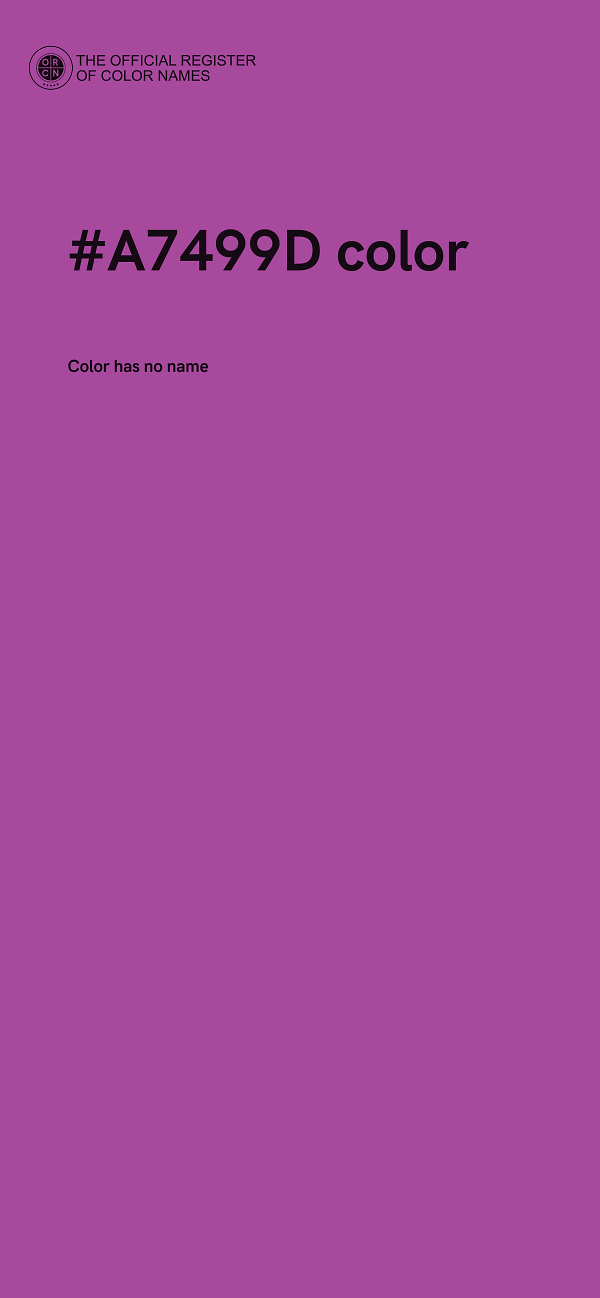 #A7499D color image