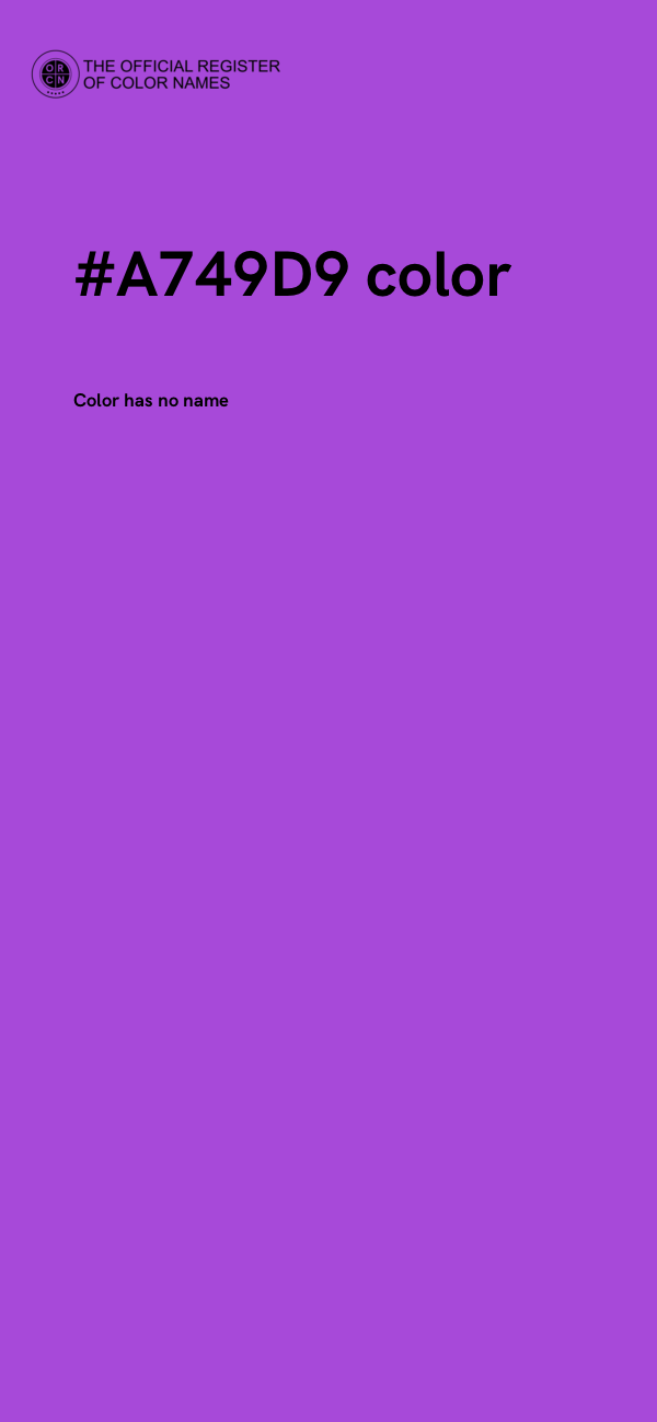 #A749D9 color image
