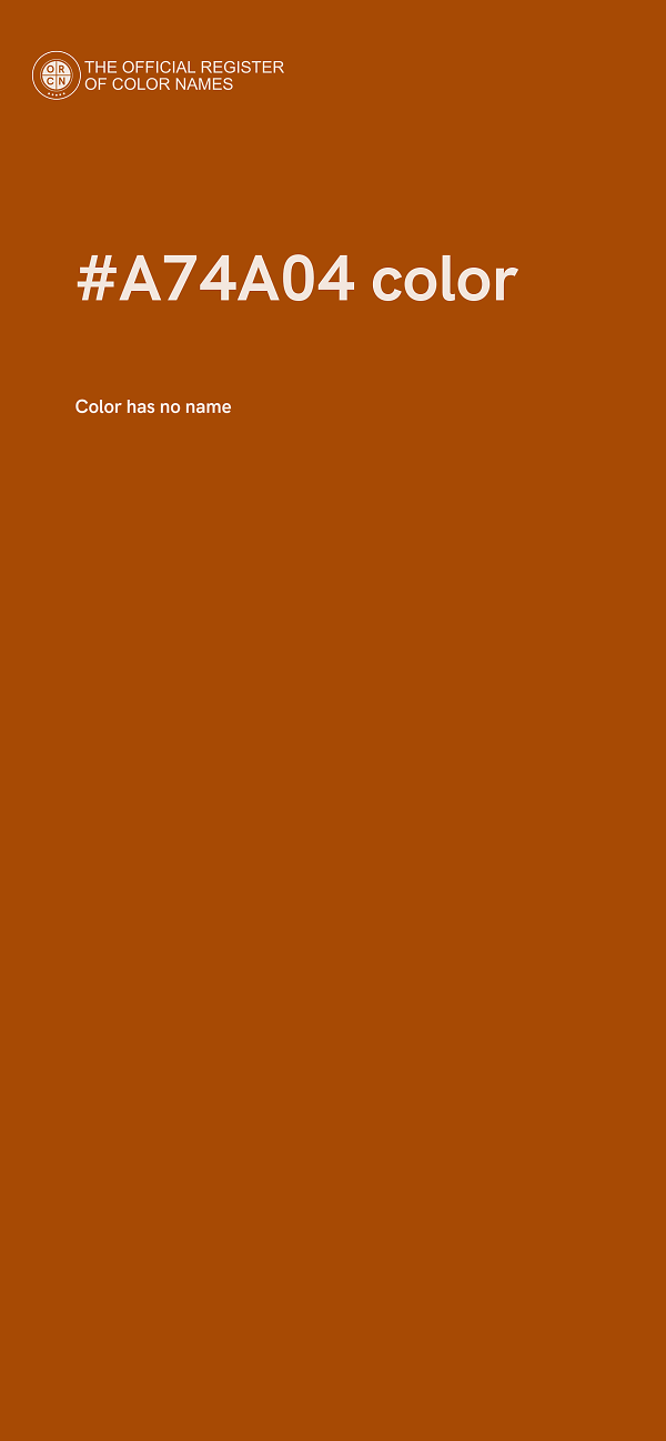 #A74A04 color image