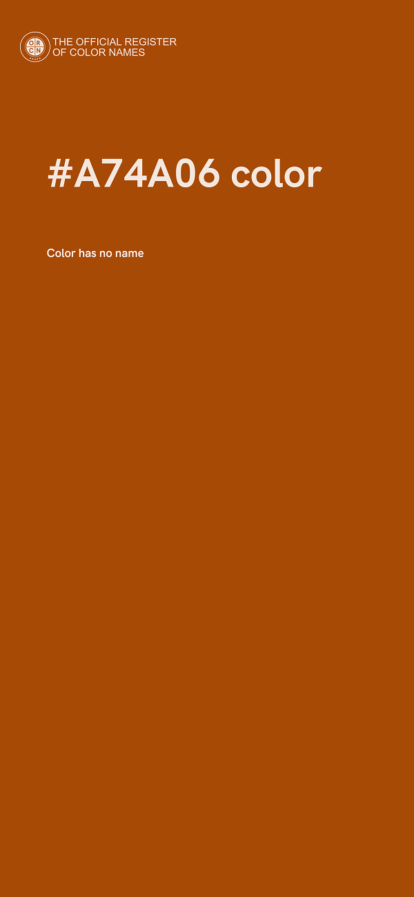 #A74A06 color image