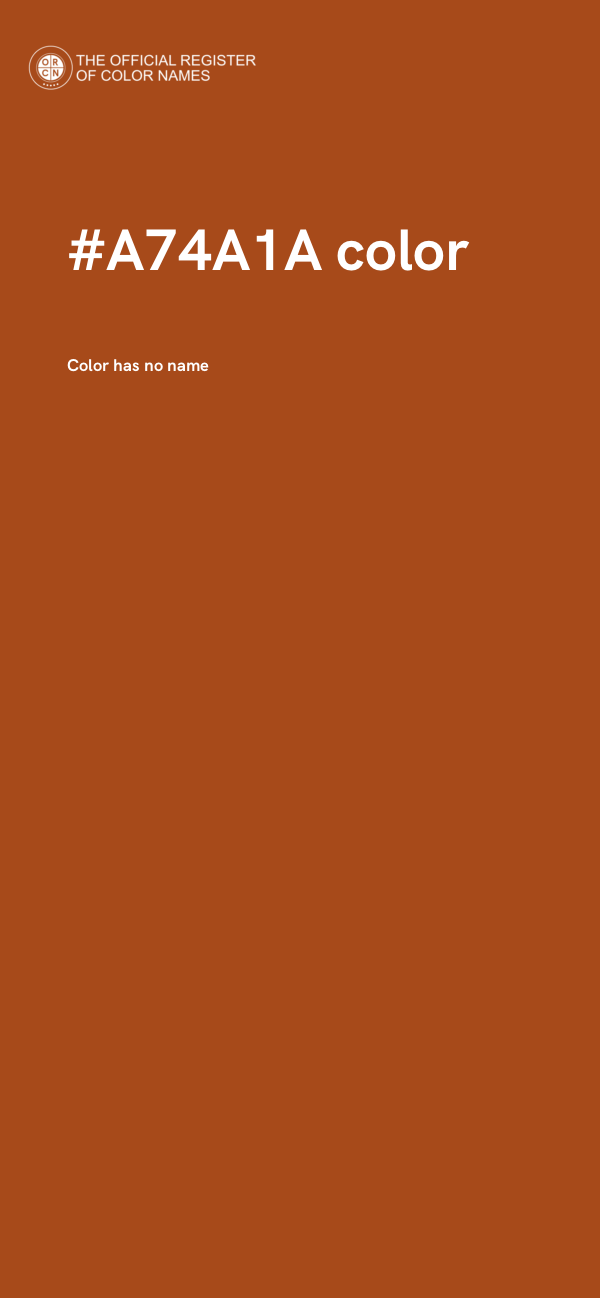 #A74A1A color image