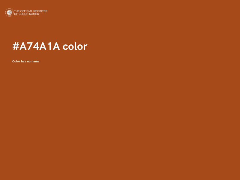 #A74A1A color image