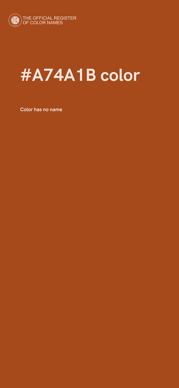 #A74A1B color image