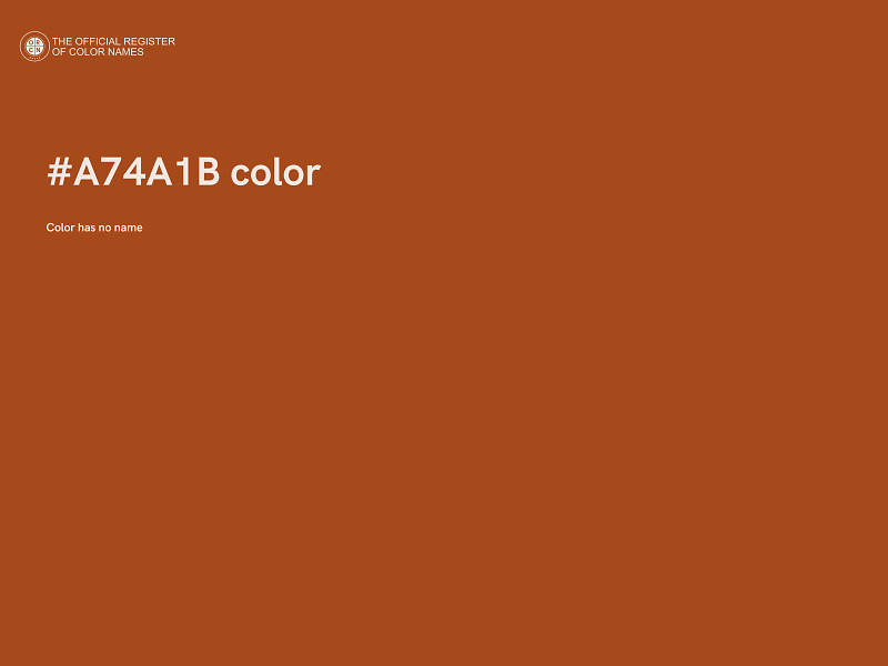 #A74A1B color image