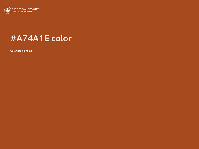 #A74A1E color image