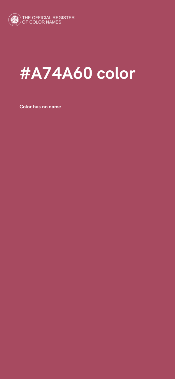#A74A60 color image