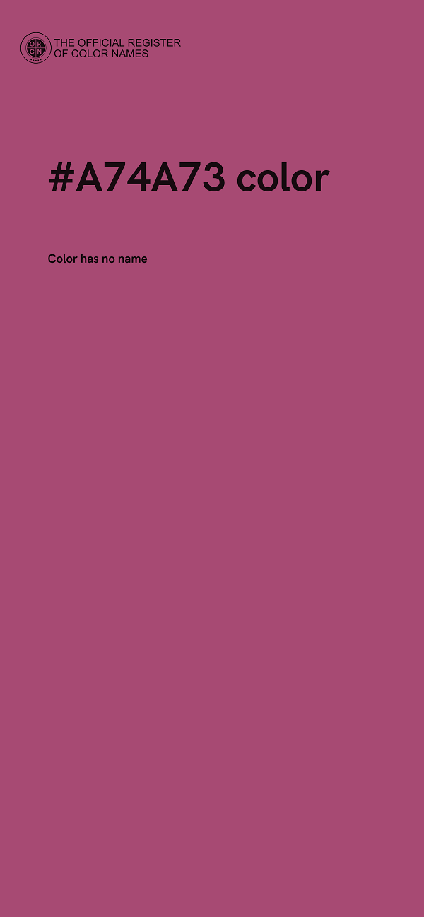 #A74A73 color image