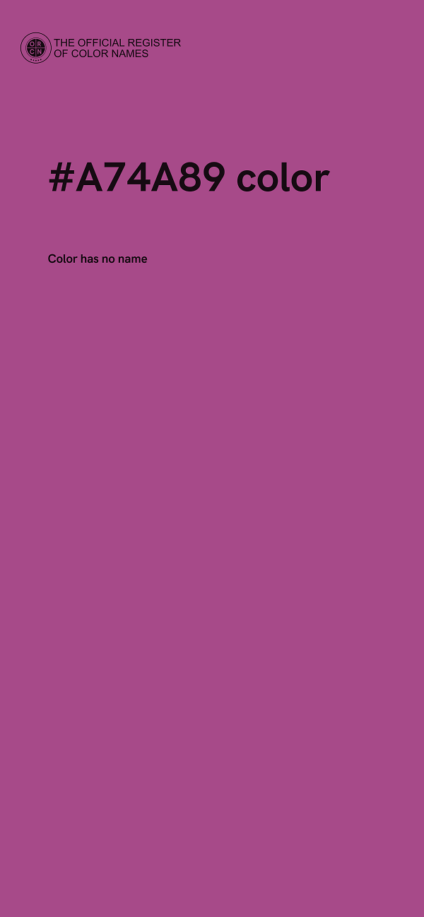 #A74A89 color image