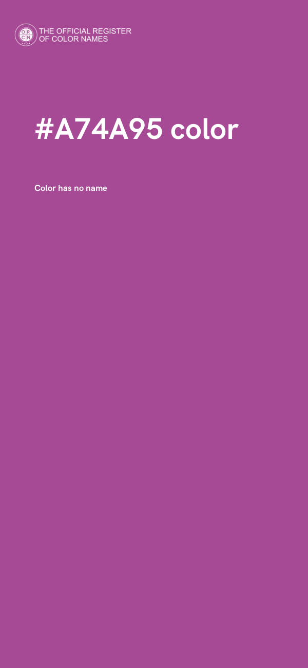 #A74A95 color image