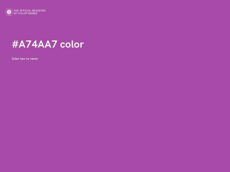 #A74AA7 color image
