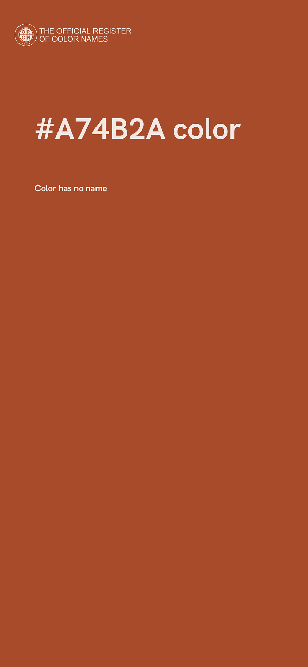 #A74B2A color image