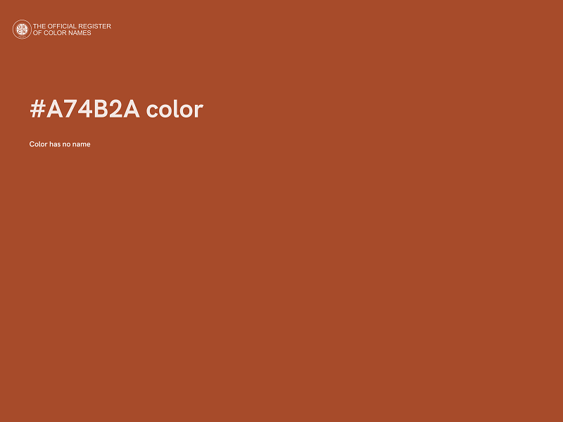 #A74B2A color image