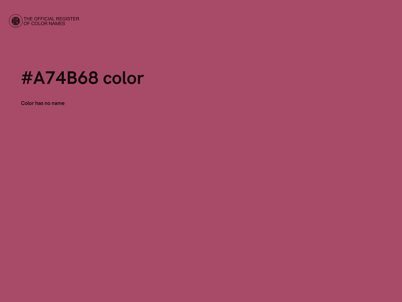 #A74B68 color image