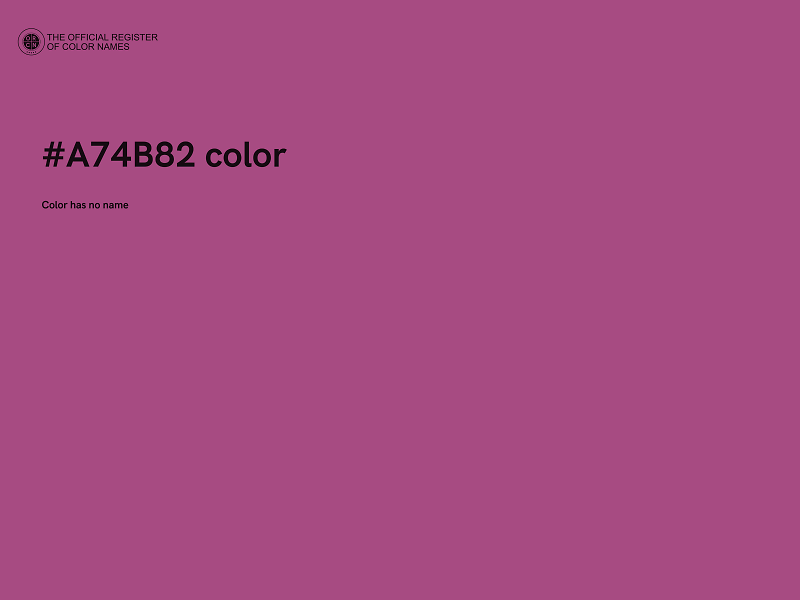 #A74B82 color image