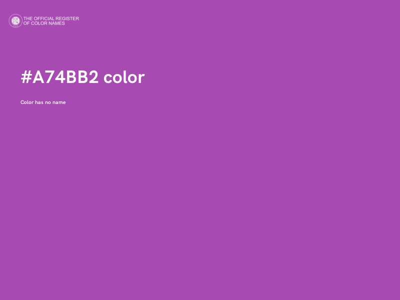 #A74BB2 color image