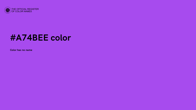 #A74BEE color image