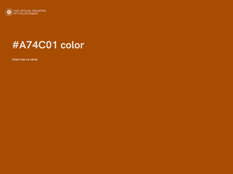 #A74C01 color image