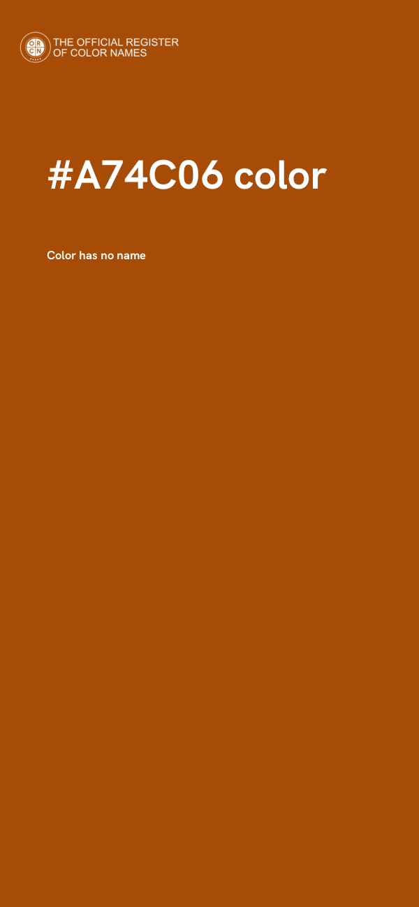 #A74C06 color image