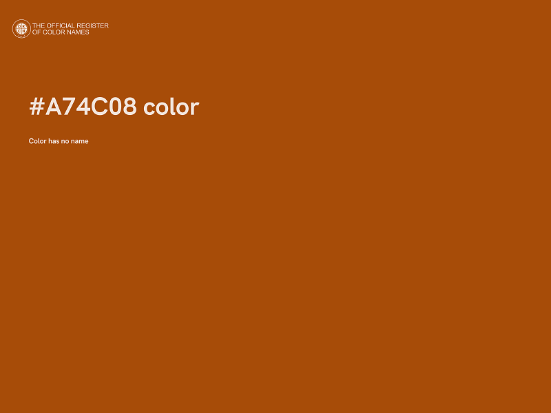 #A74C08 color image