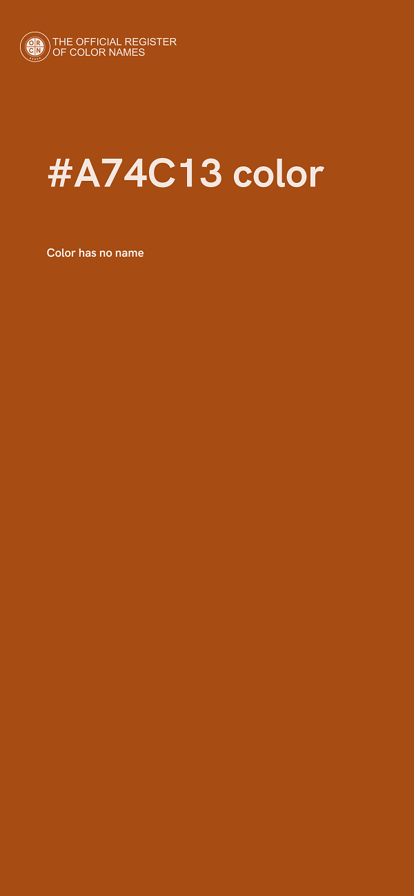 #A74C13 color image
