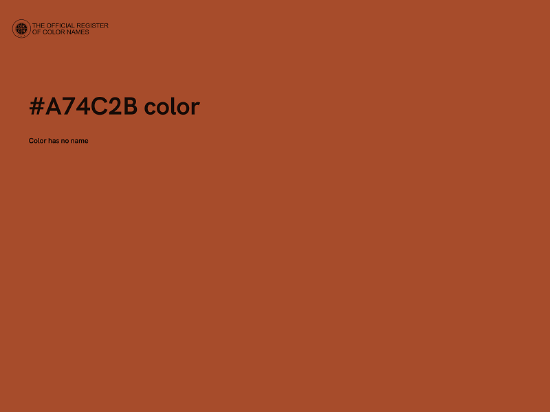 #A74C2B color image