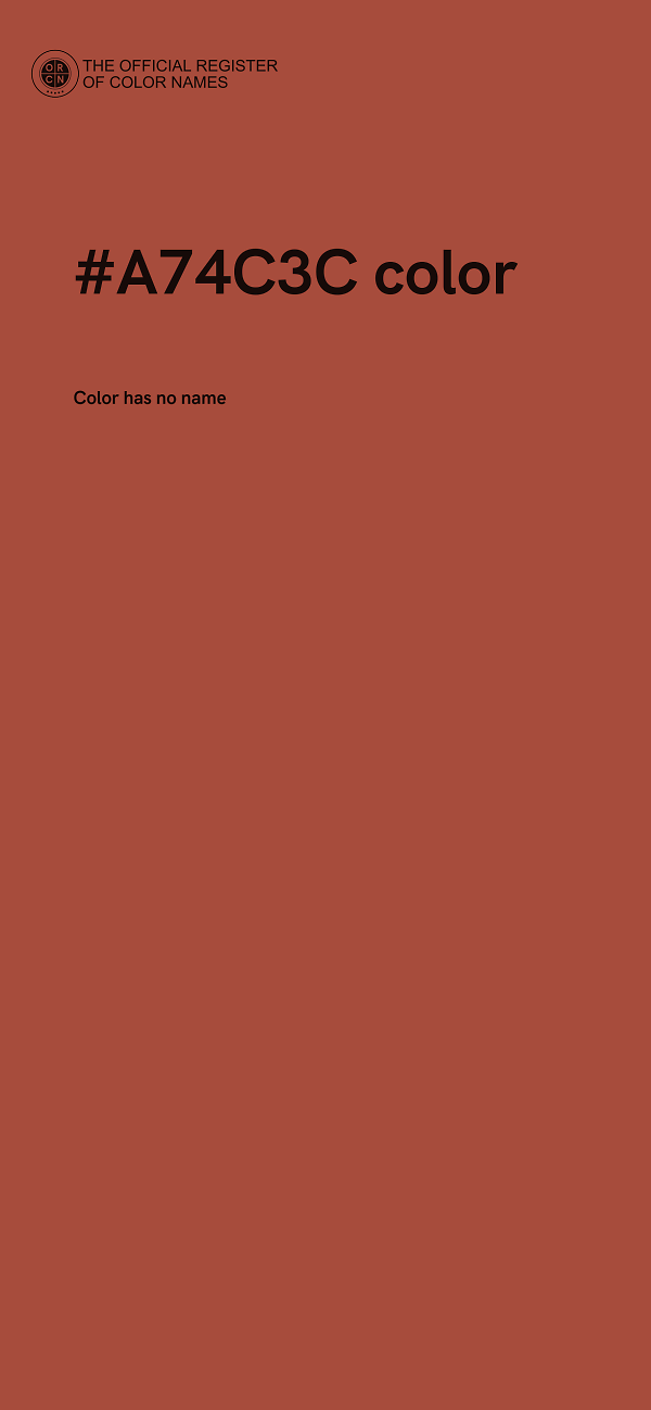 #A74C3C color image