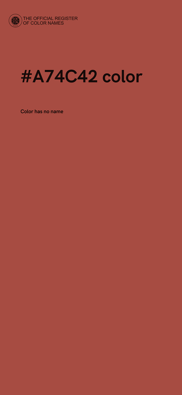 #A74C42 color image