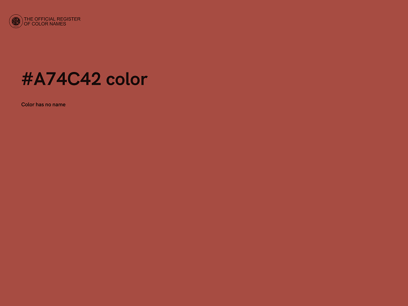 #A74C42 color image