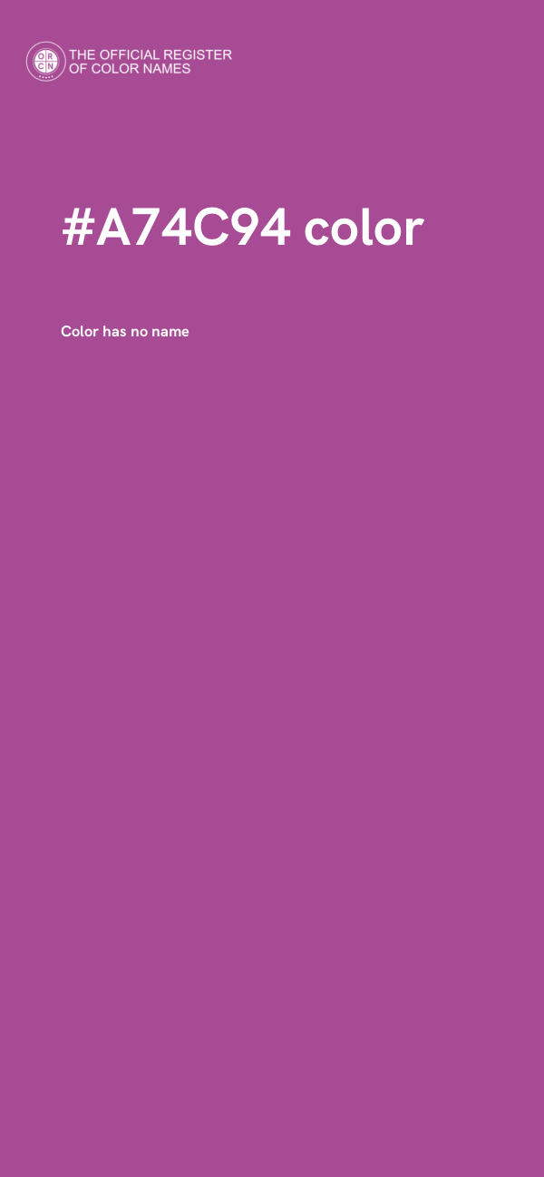 #A74C94 color image