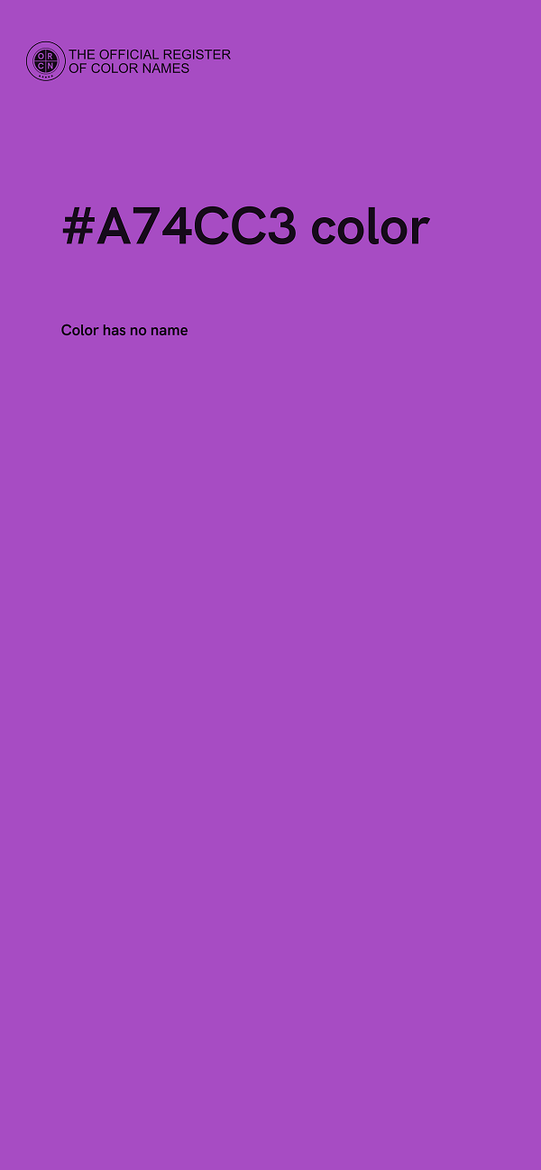 #A74CC3 color image