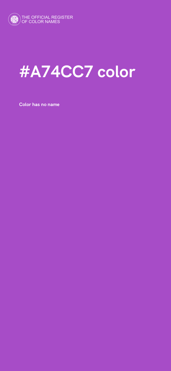 #A74CC7 color image