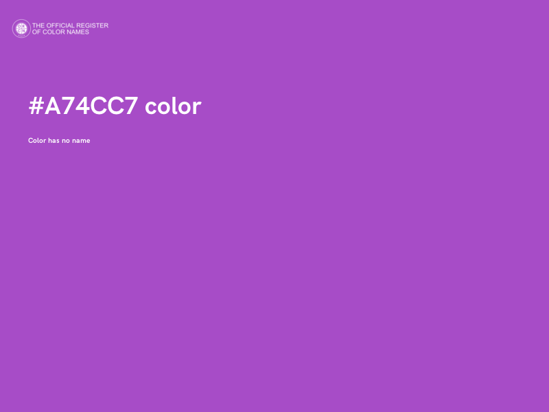 #A74CC7 color image